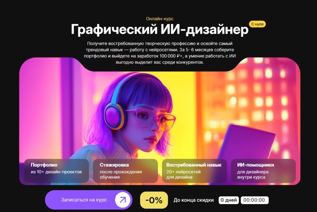 4. Графический ИИ-дизайнер от Академии Эдюсон